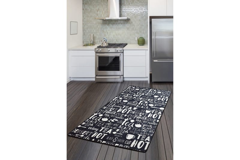 Cuppa Entrémåtte 80x300 cm, Sort/Velour