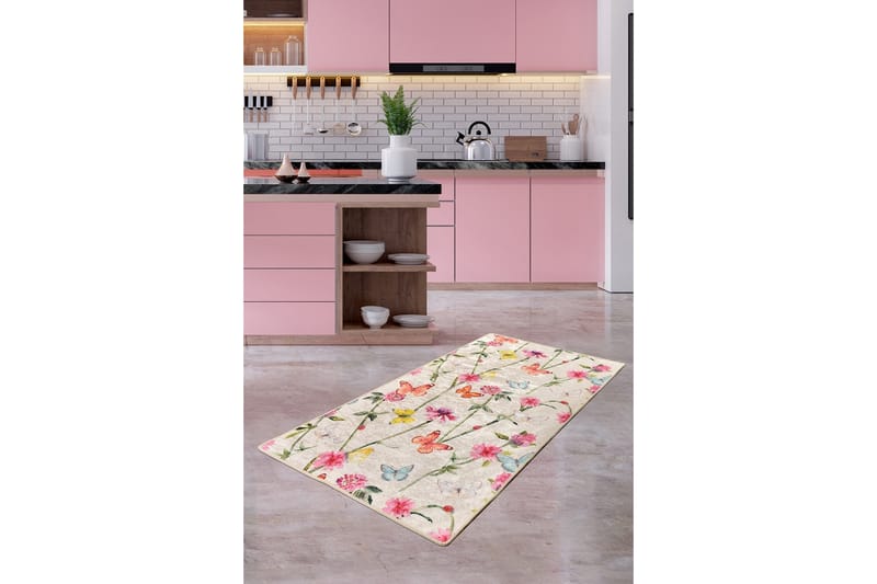 Fikret Entrémåtte 100x300 cm - Flerfarvet/Velour - Tekstiler - Tæpper - Moderne tæppe - Gangmåtter