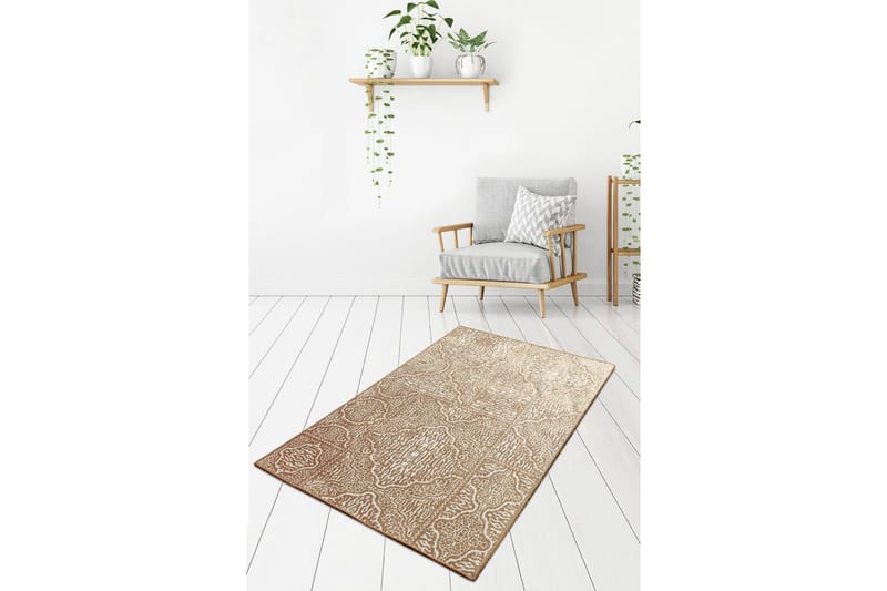 Iravathe Entrémåtte 100x300 cm - Beige/Velour - Tekstiler - Tæpper - Moderne tæppe - Gangmåtter