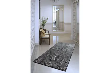 Iravathe Entrémåtte 80x300 cm - Sort/Velour - Tekstiler - Tæpper - Moderne tæppe - Gangmåtter