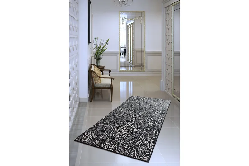 Iravathe Entrémåtte 80x300 cm, Sort/Velour