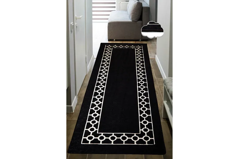 Jassu Løber 80x200 cm Rektangulær, Sort