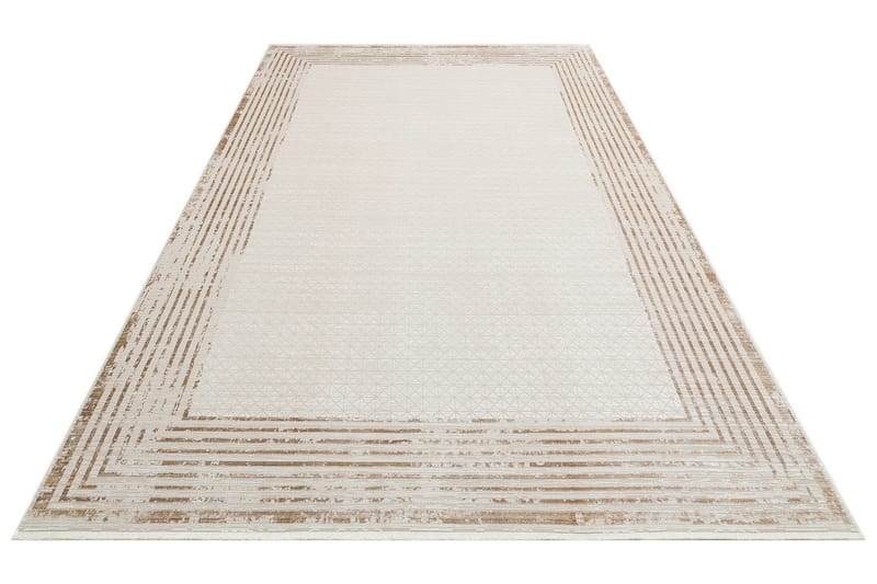 Jaysmin Løber 100x200 cm Rektangulær, Creme/Guld