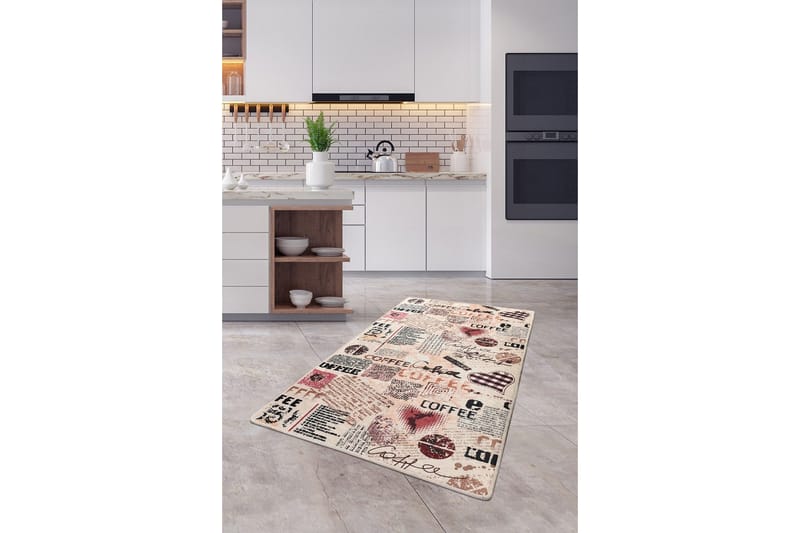 Kouhii Entrémåtte 100x300 cm - Flerfarvet/Velour - Tekstiler - Tæpper - Moderne tæppe - Gangmåtter