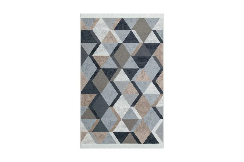 Mihriban Entrémåtte 80x300 cm, Beige/Sort/Hvid/Bomuld