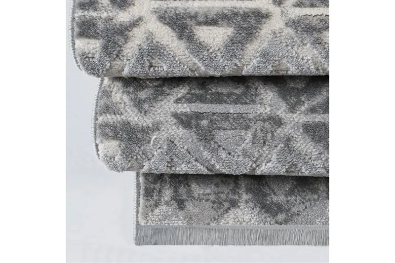 Naveena Løber 100x400 cm Rektangulær - Grå/Creme - Tekstiler - Tæpper - Moderne tæppe - Gangmåtter