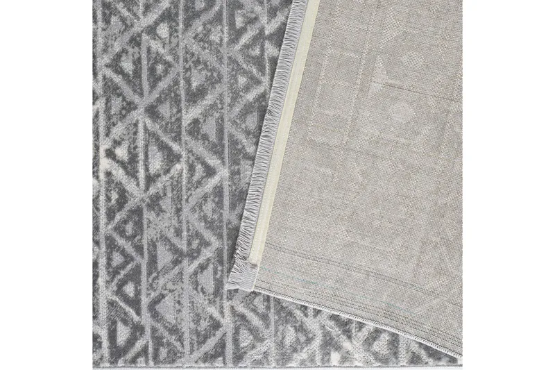 Naveena Løber 100x400 cm Rektangulær - Grå/Creme - Tekstiler - Tæpper - Moderne tæppe - Gangmåtter
