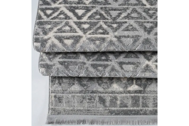 Naveena Løber 120x400 cm Rektangulær - Grå/Creme - Tekstiler - Tæpper - Moderne tæppe - Gangmåtter