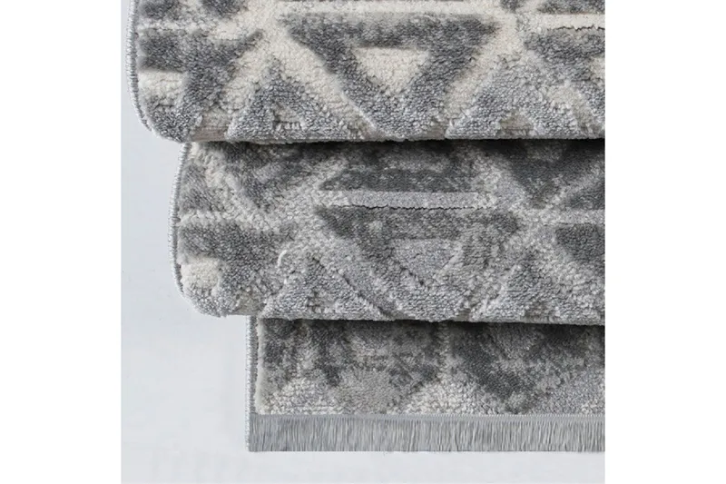 Naveena Løber 120x450 cm Rektangulær - Grå/Creme - Tekstiler - Tæpper - Moderne tæppe - Gangmåtter