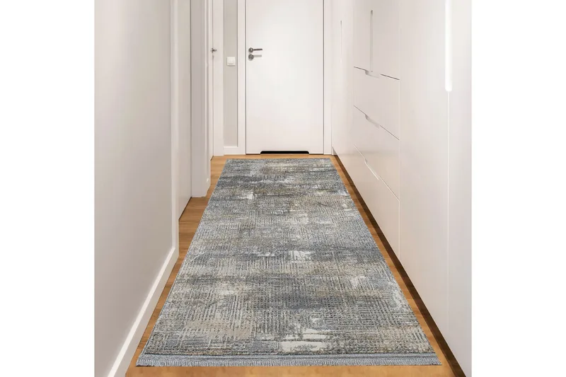 Naveena Løber 80x500 cm Rektangulær, Grå/Beige/Creme