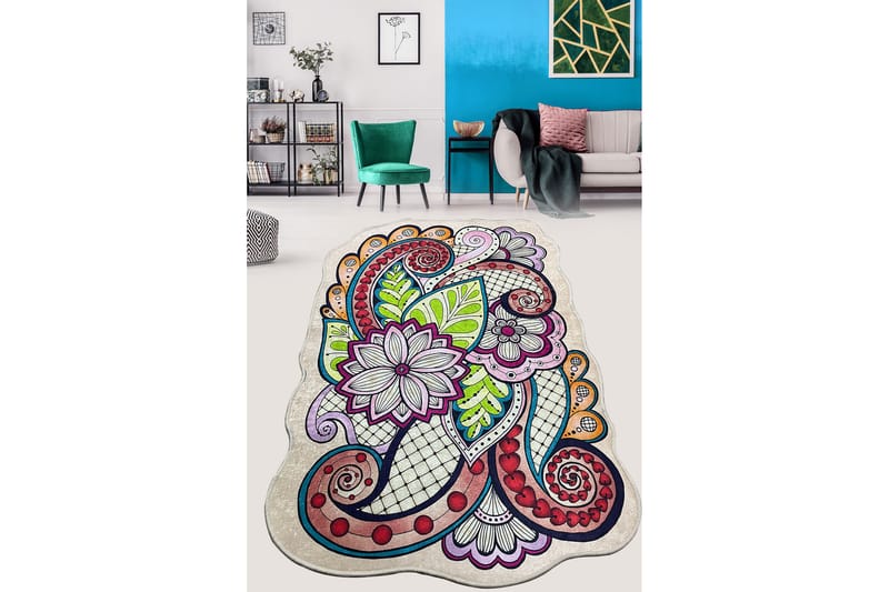 Nibo Løber 80x100 cm Rektangulær, Flerfarvet