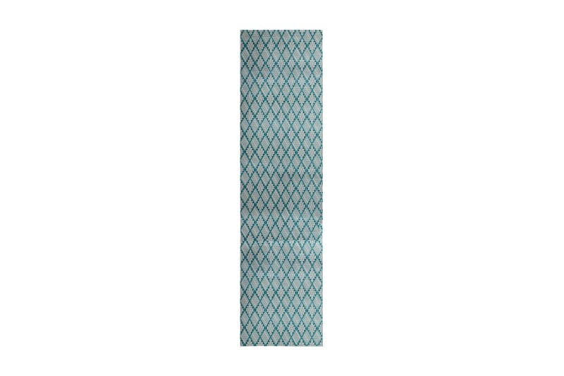Pierre Cardin Tæppe diamond 80x300 - Turkis / creme - Tekstiler - Tæpper - Moderne tæppe - Gangmåtter