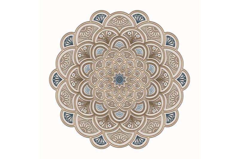 Rafat Løber 100x100 cm Rektangulært - Creme - Tekstiler - Tæpper - Moderne tæppe - Gangmåtter