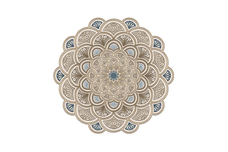 Rafi Wilton-tæppe 180x180 cm Rektangulær - Creme - Tekstiler - Tæpper - Moderne tæppe - Gangmåtter