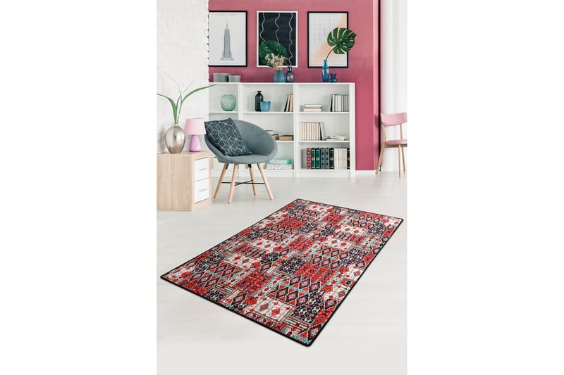 Sharmin Entrémåtte 80x300 cm - Flerfarvet/Velour - Tekstiler - Tæpper - Moderne tæppe - Gangmåtter