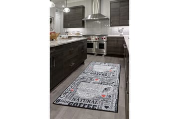 Tugrul Entrémåtte 80x300 cm - Grå/Velour - Tekstiler - Tæpper - Moderne tæppe - Gangmåtter