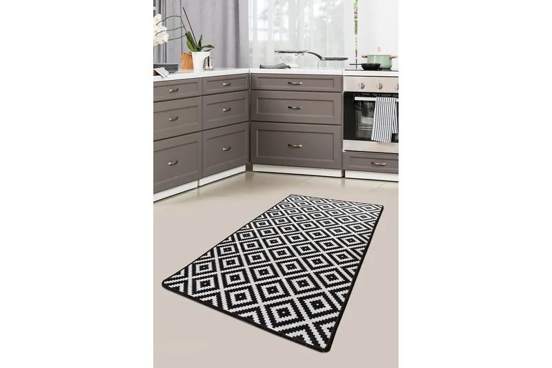 Umukara Entrémåtte 100x300 cm, Flerfarvet/Velour