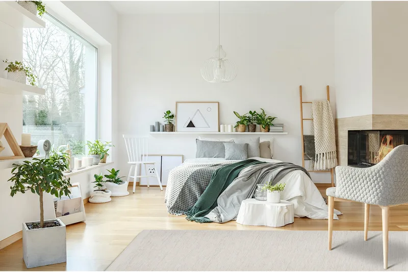 Gango Uldtæppe 240x340 cm Rektangulær - Creme - Tekstiler - Tæpper - Moderne tæppe - Uldtæppe