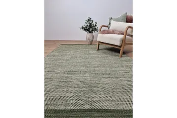Gango Uldtæppe 300x400 cm Rektangulær - Grøn - Tekstiler - Tæpper - Moderne tæppe - Uldtæppe