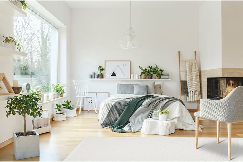 Gango Uldtæppe 300x400 cm Rektangulær - Hvid - Tekstiler - Tæpper - Moderne tæppe - Uldtæppe