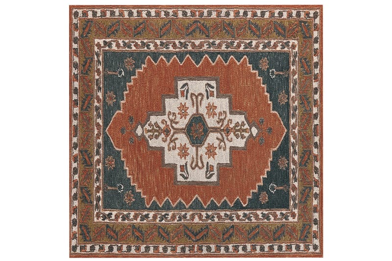 Gelinkaya Uldtæppe 200x200 cm Kvadratisk - Bronze - Tekstiler - Tæpper - Moderne tæppe - Uldtæppe