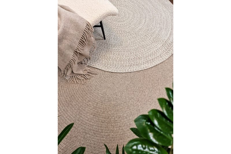 Gendu Uldtæppe Ø160 cm Rund - Beige - Tekstiler - Tæpper - Moderne tæppe - Uldtæppe