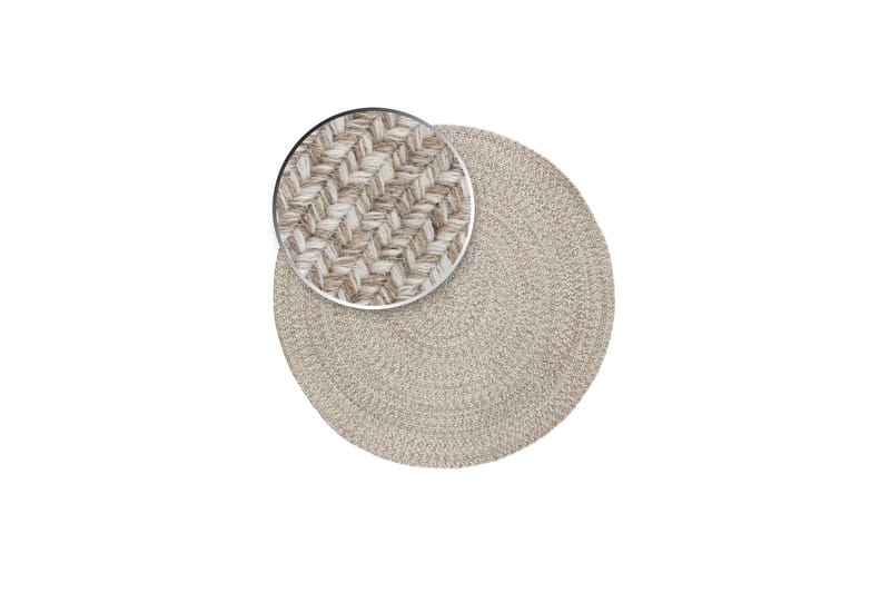 Gendu Uldtæppe Ø160 cm Rund - Beige - Tekstiler - Tæpper - Moderne tæppe - Uldtæppe