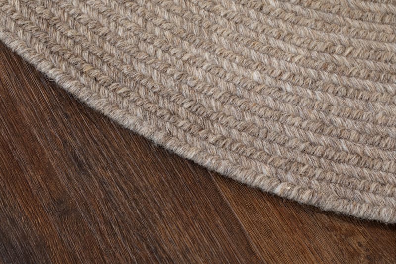 Gendu Uldtæppe Ø160 cm Rund - Linned - Tekstiler - Tæpper - Moderne tæppe - Uldtæppe