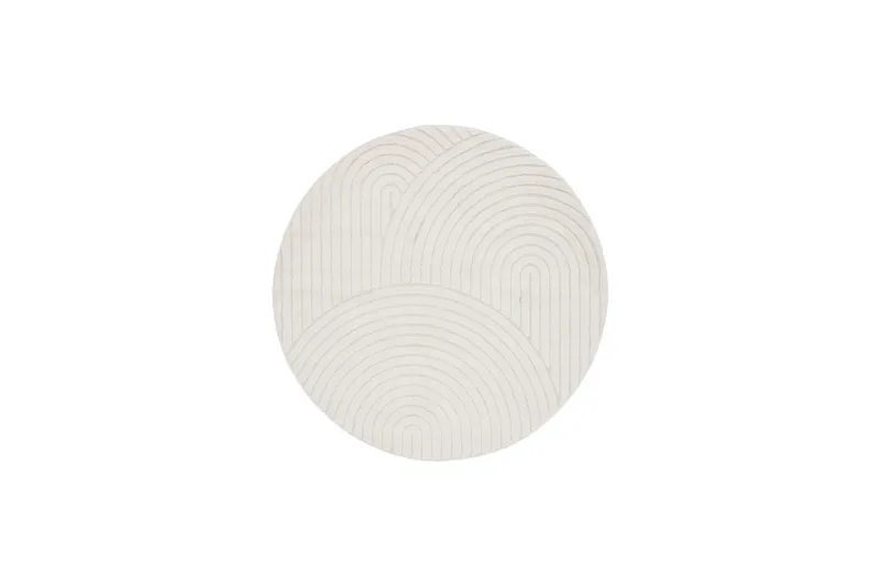 Genova Zen Wiltontæppe 160 cm Rund, Hvid