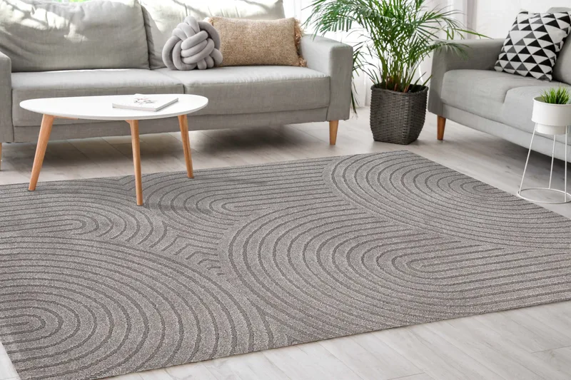 Genova Zen Wiltontæppe 160x230 cm - Grå - Tekstiler - Tæpper - Moderne tæppe - Wiltontæpper