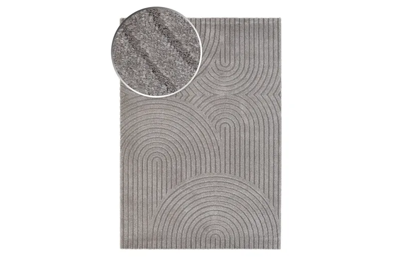 Genova Zen Wiltontæppe 160x230 cm - Grå - Tekstiler - Tæpper - Moderne tæppe - Wiltontæpper