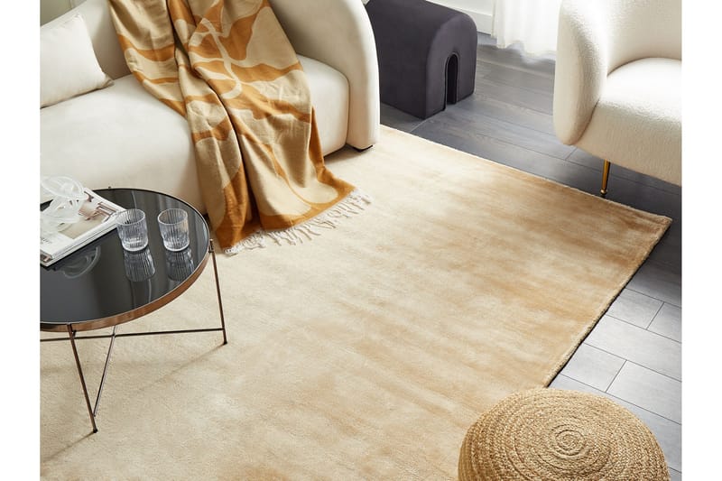 GesiIi Ryetæppe 160x230 cm - Beige - Tekstiler - Tæpper - Moderne tæppe - Ryatæpper