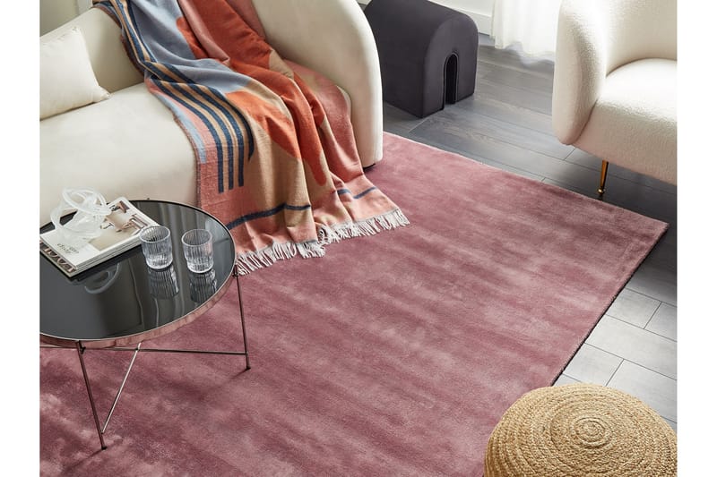 GesiIi Ryetæppe 160x230 cm - Rosa - Tekstiler - Tæpper - Moderne tæppe - Ryatæpper