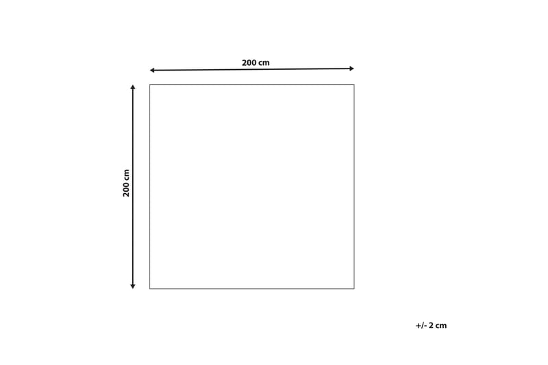 Gevas Uldtæppe 200x200 cm Kvadratisk - Blå - Tekstiler - Tæpper - Moderne tæppe - Uldtæppe