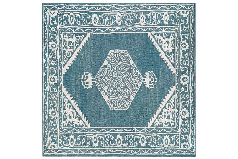 Gevas Uldtæppe 200x200 cm Kvadratisk, Blå