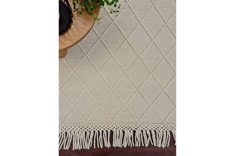 Ginji Uldtæppe 300x400 cm - Hvid - Tekstiler - Tæpper - Moderne tæppe - Uldtæppe