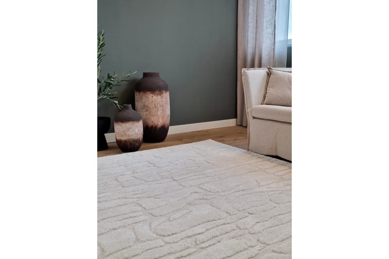 Gomati Wiltontæppe 160x230 cm - Creme - Tekstiler - Tæpper - Moderne tæppe - Wiltontæpper
