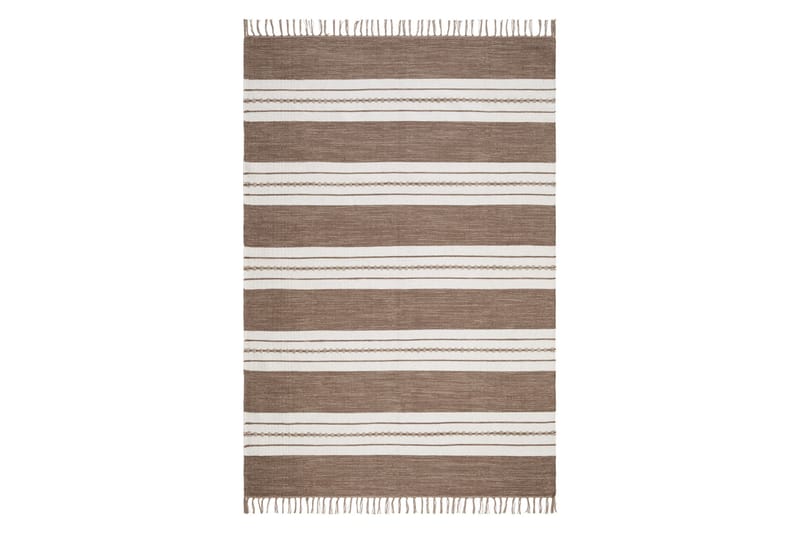 Guddi Bomuldstæppe 140x200 cm Rektangulær - Mørkbeige - Tekstiler - Tæpper - Moderne tæppe - Bomuldstæpper