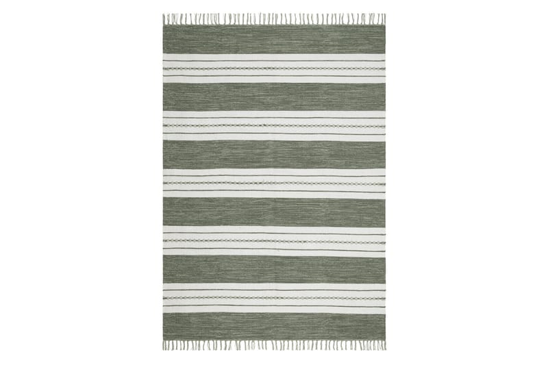 Guddi Bomuldstæppe 160x230 cm Rektangulær - Grøn - Tekstiler - Tæpper - Moderne tæppe - Bomuldstæpper
