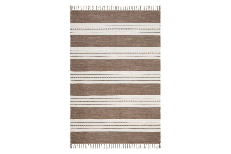 Guddi Bomuldstæppe 160x230 cm Rektangulær, Mørkbeige