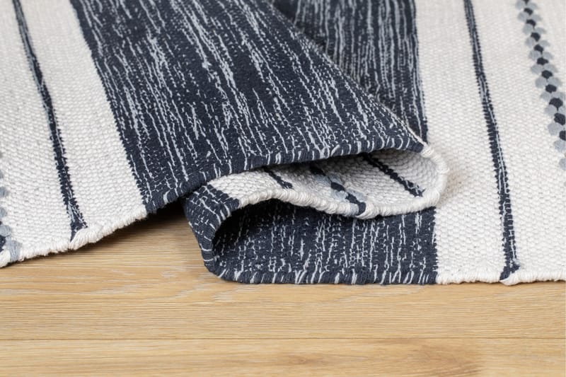 Guddi Bomuldstæppe 200x300 cm Rektangulær - Blå - Tekstiler - Tæpper - Moderne tæppe - Bomuldstæpper