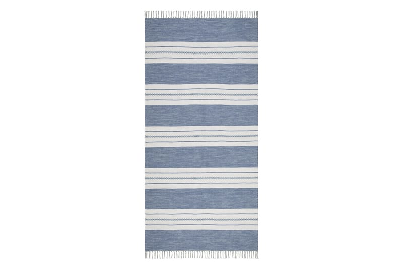 Guddi Bomuldstæppe 75x150 cm Oval, Blå