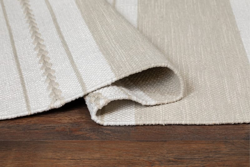 Guddi Bomuldstæppe 75x220 cm Oval - Natur - Tekstiler - Tæpper - Moderne tæppe - Bomuldstæpper