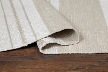 Guddi Bomuldstæppe 75x280 cm Oval - Natur - Tekstiler - Tæpper - Moderne tæppe - Bomuldstæpper