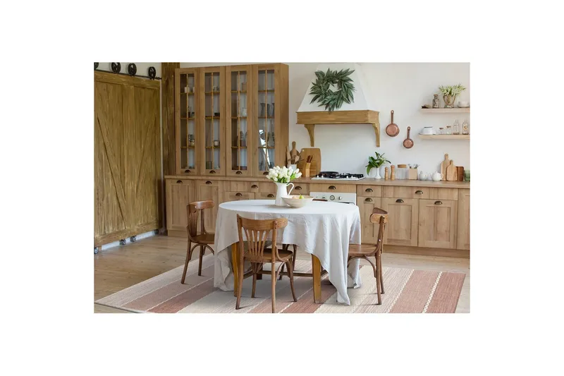 Gulvtæppe Båstad - 140x200 cm, Gammelrosa - Tekstiler - Tæpper - Moderne tæppe - Bomuldstæpper