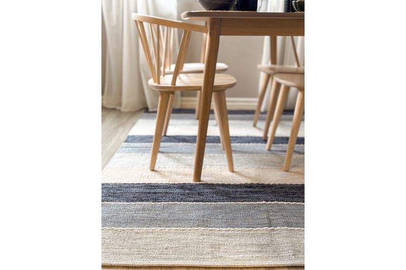 Gulvtæppe Båstad - 160x230 cm, Blå - Tekstiler - Tæpper - Moderne tæppe - Bomuldstæpper