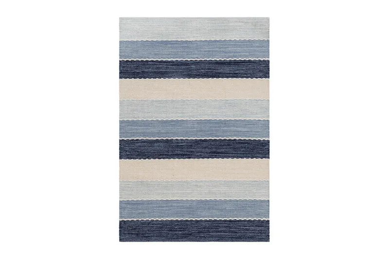 Gulvtæppe Båstad - 160x230 cm, Blå - Tekstiler - Tæpper - Moderne tæppe - Bomuldstæpper