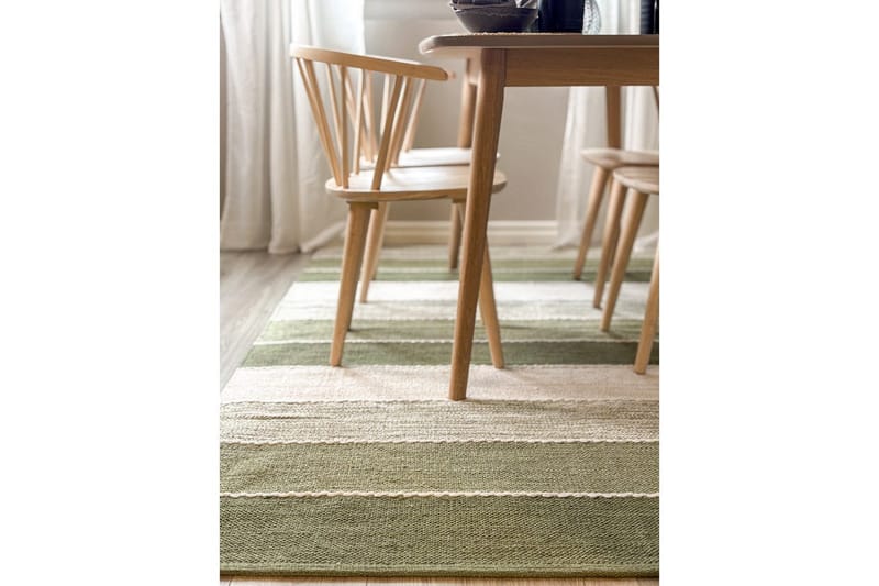 Gulvtæppe Båstad - 160x230 cm, Grøn - Tekstiler - Tæpper - Moderne tæppe - Bomuldstæpper