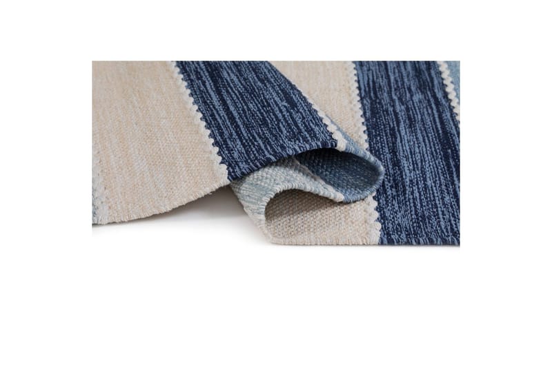 Gulvtæppe Båstad - 75x220 cm, Blå - Tekstiler - Tæpper - Moderne tæppe - Bomuldstæpper