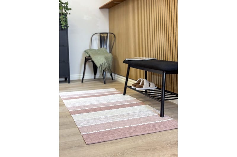 Gulvtæppe Båstad - 75x220 cm, Gammelrosa - Tekstiler - Tæpper - Moderne tæppe - Bomuldstæpper